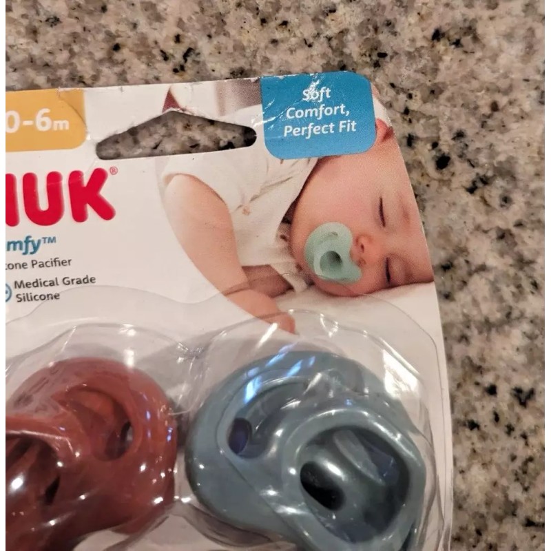 NUK 0-6m 3 Pacifiers NUK Comfy Medical Grade Silicone Orthodontic