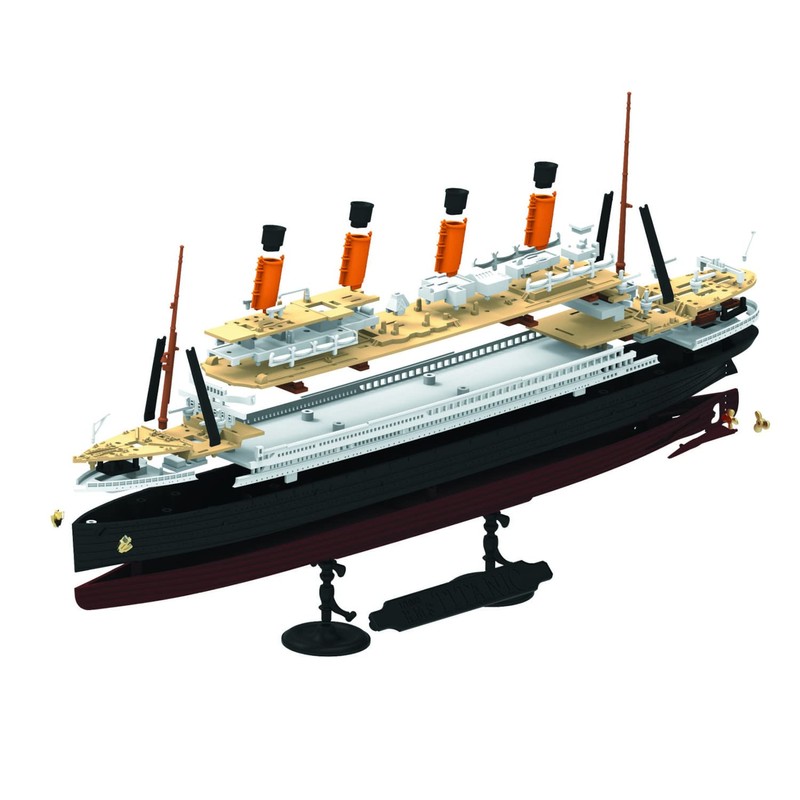 Doyusha KP-TTNC 1/1000 Amazing! Easy Plastic Model R.M.S. Titanic, Color