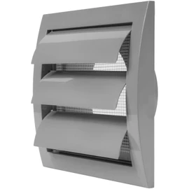 Gray Exhaust Hood Vent 4'' Inch with Built-in Pest Guard Screen and Flange, Air Vent Cover, HVAC Exhaust Vent Duct Cover, Exhaust Cap