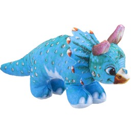 VFM - Dinosaur Tricerotops Soft Toy Dino Plush Cuddly Soft Fluffy Plushie Stuffed Toy Plush Toy Cute Stuffed Plushie, Gifts for Birthday, Valentine's Day Chirstmas - 22cm Blue