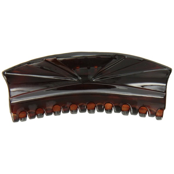 Caravan Radiant Sleek Long And Round Teeth To Make Up The Hold Tortoise Shell Hair Claw