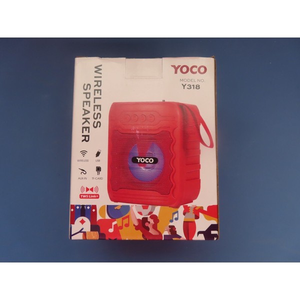 Yoco Wireless Speaker. Model number Y318 Choose Color Red, Blue,