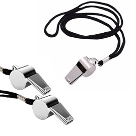 Whistle, 3 Pack Stainless Steel Sports Whistles with Lanyard, Whistle for Coaches, Whistle for Teachers, Stainless Steel Sports Whistles, Loud Crisp Sound Whistles Great for Coaches, Referees