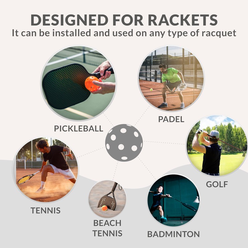 Pickleball OverGrip Tape - Extra Tacky White Pickleball Grip Tape,