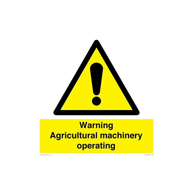 Warning Agricultural machinery operating Sign - 300x300mm - S30