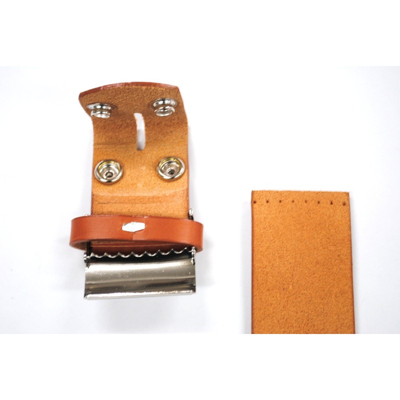 Bell Label 35 Cowhide Leather Belt with Garrison Buckle, Braun