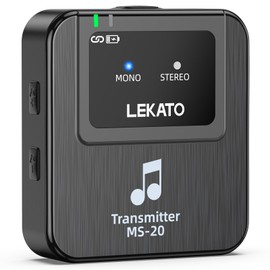 LEKATO Wireless in-Ear Monitor MS-20, 2.4G IEM System 1Transmitter, Auto-Pairing, OTG Support, One to More, in-Ear Monitoring for Studio,Live,Singer,Band