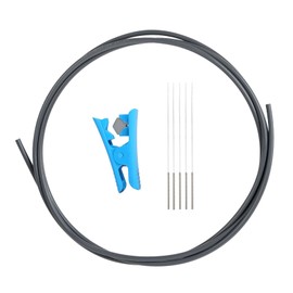 Upgrade Ultra-Smooth PTFE Tubing 2m, 2.5mm ID×4mm OD, for Creality K1/K1 Max/K1C/Ender 3 V3, for Bambu Lab A1/A1 mini/P1P/P1S/X1C, with Tube Cutter, Stainless Steel Needle, Low Friction Bowden Tube