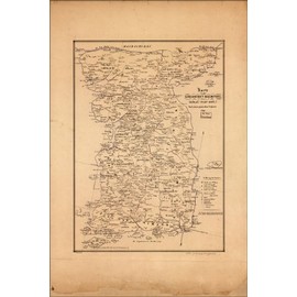 24"x36" Gallery Poster, map of korea 1840 in german