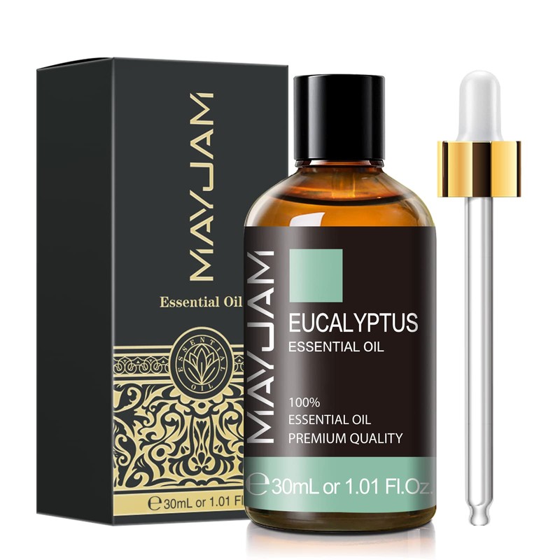 Eucalyptus Essential Oil, MAYJAM 30ML/1.01FL.OZ Pure Eucalyptus Oils for Diffusers,
