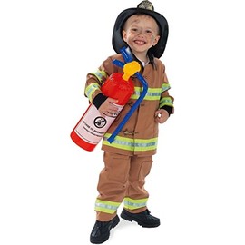 Rubie's - Disfraz de bombero para niño (gorro no incluido), color marrón