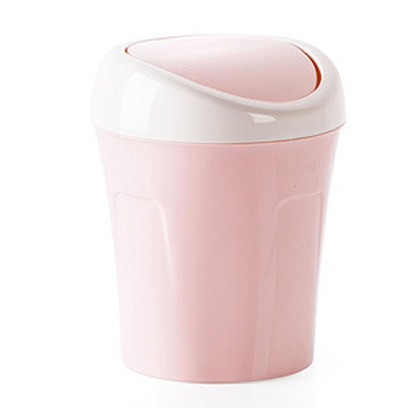 Desktop Trash Can Mini Table Garbage Bin with Swing Lid