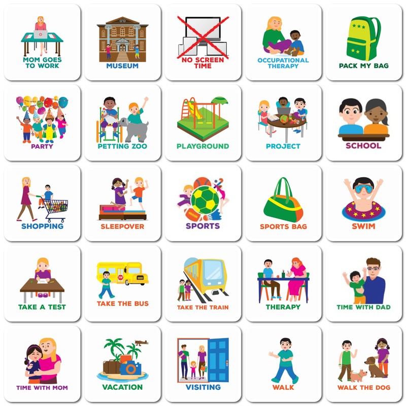 Smarfer - Magnetic Pictograms for Weekly Planner - 50 Pieces