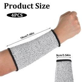 Hpmjz 2 Pair Protective Arm Sleeves Cut Resistant Sleeve Dog Bite Safety Arm Sleeves Cut Resistant Forearm Sleeve Level5 Arms Burn Protective for Thin Skin Bruising Men Women