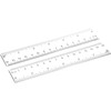 EBOOT 2 Packs 6 Inch Clear Plastic Rulers Clear Measuring