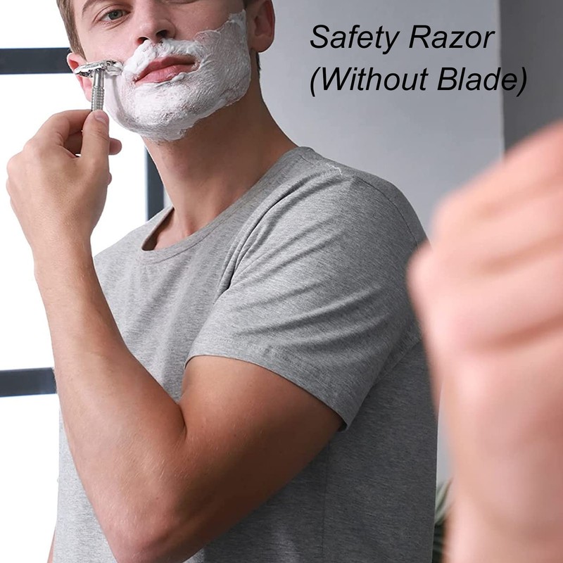 Double Edge Safety Razor Men Home Salon Portable Zinc Alloy