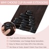 Silk-co Real Hair Clip-In Extensions, 8 Wefts, 18 Clips, 70