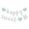 Happy Sweet 16 Banner 16th Birthday Party Sign Decoration Bunting