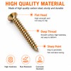 LOUEVIDO M4 x30mm Phillips Head Wood Screws Assortment Set, Gold