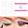 16pcs Eyeliner Eyeshadow Stencils, with 1 Eyeshadow Brush, Eyeliner Eyeshadow