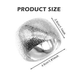 Napkin Rings Silver, Pack of 12 Elegant Napkin Rings Christmas, Napkin Buckles Leaves, Vintage Napkin Rings for Wedding Party Dinner Thanksgiving Anniversary Table Decoration