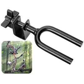 Shupakul Tree Stand Bow Holder- 12 Teeth Adjustable Hunting Bow Holder- Easy Installation Treestand Bow Rest for Hunting Archery Gear Accessory