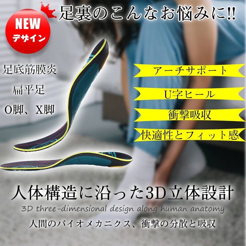 kozzim "Recommended by Foot Therapists" Ultra Thin Arch Support Insole,