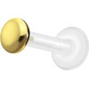 PIERCINGLINE PTFE Labret with Internal Thread Titanium Attachment Screw Disc