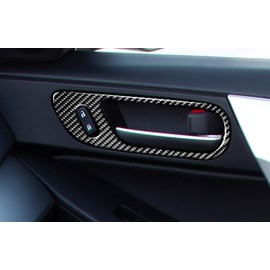 UOADA Carbon Fiber Sticker Door Lock Button, Door Handle Pull Grip Cover Trim 3 D Stickers Interior Compatible With Mazda 3 Axela 2010-2013 Mazdaspeed 3, 4PCS Door Handles Cover