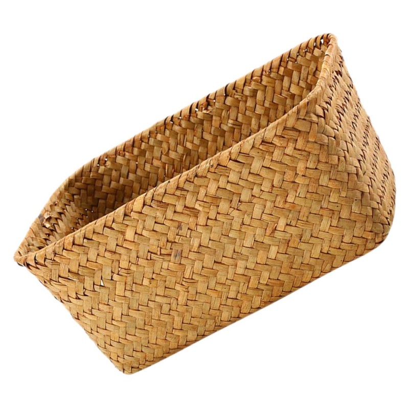 KOMBIUDA Rattan Storage Basket Handwoven Storage Basket Seagrass Woven Basket