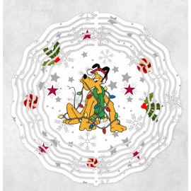 Handmade Pluto Inspired Christmas 10" Wind Spinner