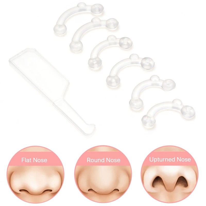 VANANA 3 Sizes Invisible Nose Lifter, Soft Silicone Nose Straightener