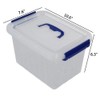Eagrye 6 Quart Plastic Storage Latch Box, 6-Pack Clear Storage