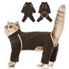 Cat Onesie - Coffee, S - Hair Sticky Pajamas, Breathable