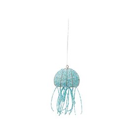 C&F Home Beaded Jellyfish Ornament 3" x 5" x 0.5" Blue