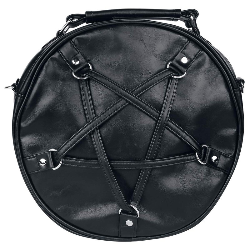 Banned Big Pentagram Handbag Black