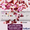 INDIKONB Multicolour Sequin/Sequence 4mm - Pack of 3000 Shiny Sparkle