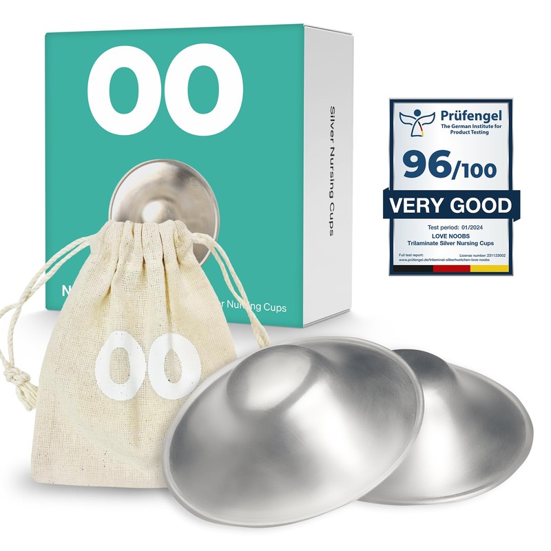 The Original Silver Nursing Cups by LoveNoobs, Nipple Shields for