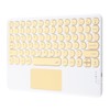 Bluetooth Keyboard Touchpad Round Keycap with Ergonomic Design Stable Connection