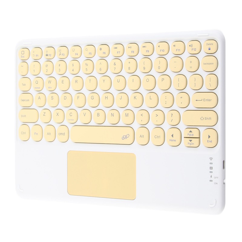Bluetooth Keyboard Touchpad Round Keycap with Ergonomic Design Stable Connection