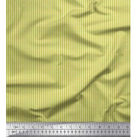 Soimoi Poly Georgette Fabric Triangle Small Fabric Prints by metre 42 Inch Wide