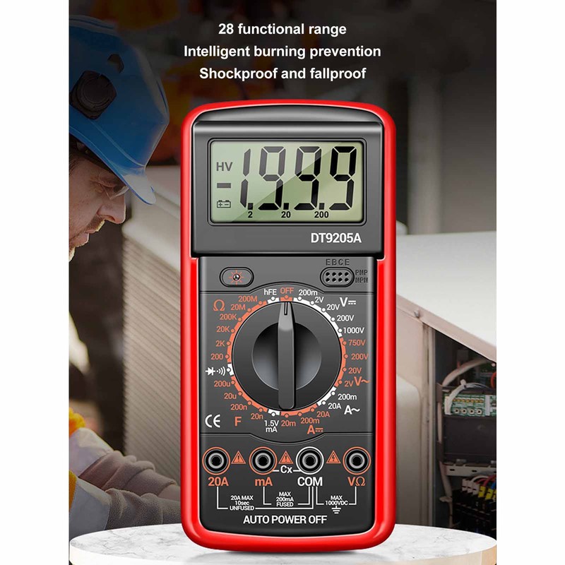 Digital Multimeter Electrical Voltage Tester Set High Accuracy Multifunctional Multi