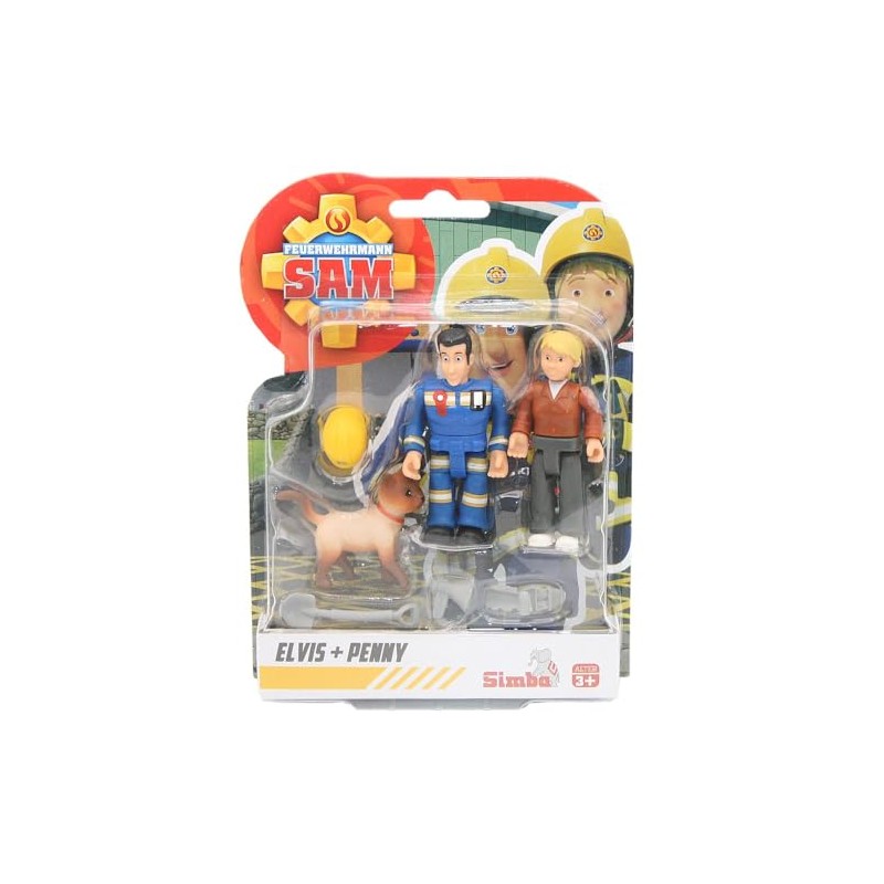 Sam Fireman Elvis, Penny, Cat, Game Figures Set, Fireman Sam,