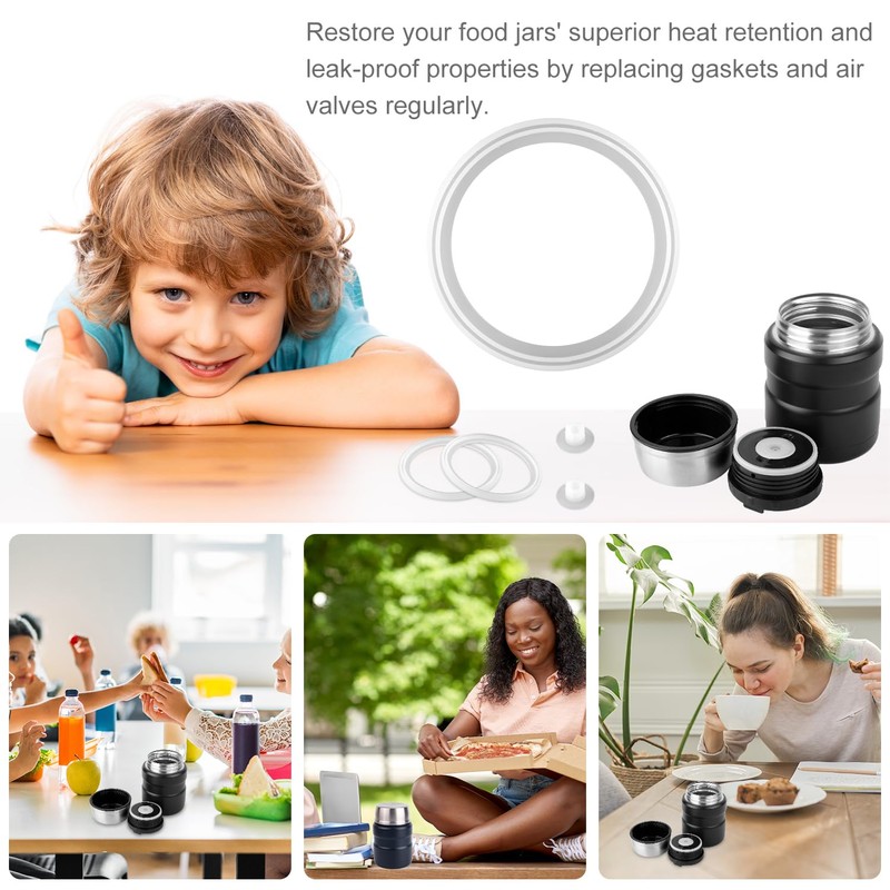2pcs Replacement Lid Gaskets and 2pcs Air Valve Compatible for