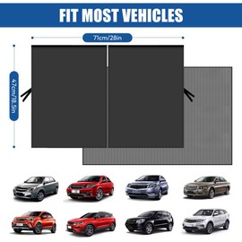 2er-Pack Sonnenschutz Auto Baby Magnetisch Doppelschicht, UV-Schutz & Hitzeschutz Vorhang für Autofenster, Verdunkelnde Sonnenblende Auto mit Seitenscheiben-Kompatibilität