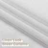 Aiyufeng Kirei Elegant Extra Long Linen Look Sheer Curtains 96