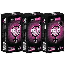 NOTTY BOY Ribbed & Dotted Condoms for Men – Pack of 30 | Multi-Textured Design, Extra Lubrication & Comfortable Snug Fit