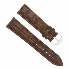 Ewatchparts 20mm Leather Watch Band Strap Compatible With 39mm Montblanc Star 106467 Watch Light Brown