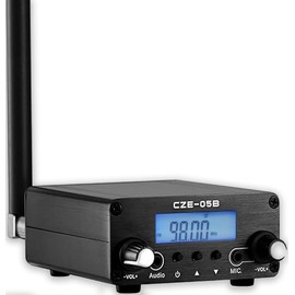 0.5W FM Transmitter for Church, Long Range FM Broadcast Radio Transmitter, Stereo Mini Radio Station with 3.5mm Mic Audio Jack for Drive-in Movie,Church Parking Lot,Lights Fireworks Show