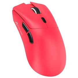 ATTACK SHARK R1 Wireless Gaming Mouse, 59g Lightweight Tri-mode BT5.2/2.4GHz/Wired Computer Mice, PixArt PAW3311 18K DPI Optical Sensor, Programmable Buttons, Long Battery Life Mouse for PC/Mac (Red)